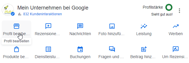 Google My Business bzw. Unternehmensprofile können jetzt mit Links zu Social Media Profilen erweitert werden.